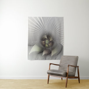 Tenture Art fractal de forme 3D abstraite moderne