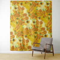 Art moderne Jaune Orange Tournesols Peinture à l'h