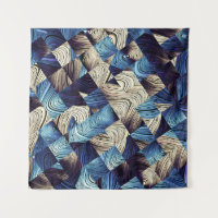 Art numérique Bleu Carrés Abstraits