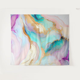 Tenture Art parties scintillant abstrait en marbre pastel