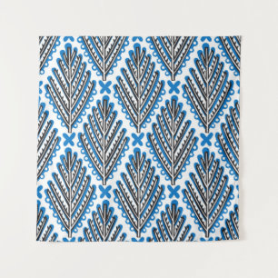 Tenture Art populaire scandinave : Design rétro floral