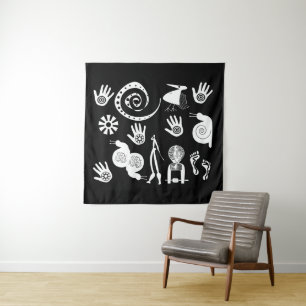 Tenture Art tribal africain abstrait moderne contemporain