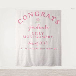 Tenture Artiste Monogramme Graduation Photo Contexte