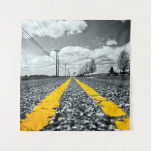 Tenture Asphalt Jaune Road Photographie créative