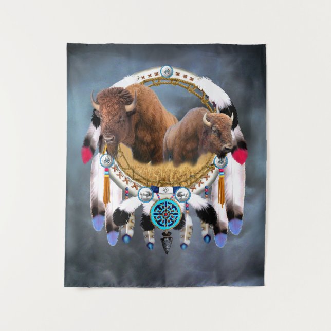 TENTURE ATTRAPE-RÊVES DE BISON (Devant)