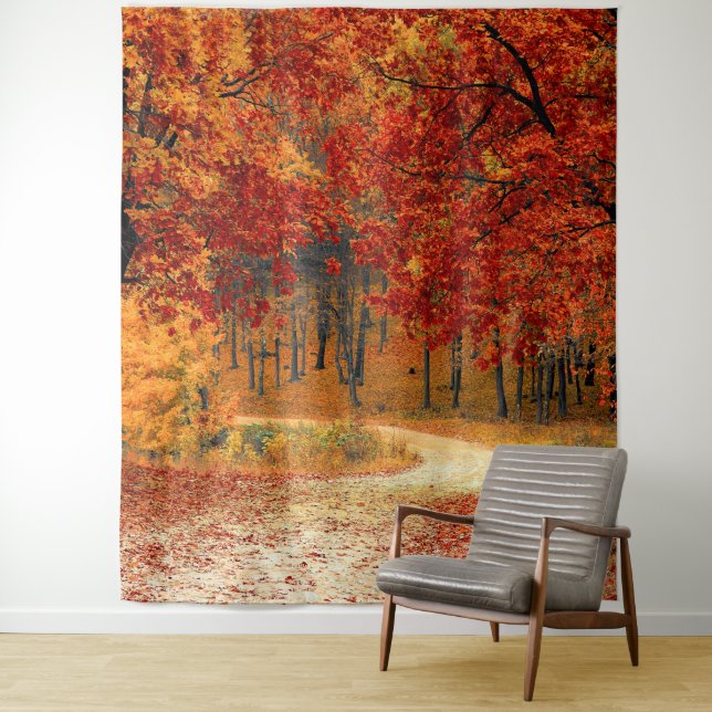 Tenture automne dans la forêt (En situation)