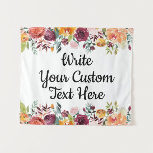 Tenture Automne Floral Mariage Contexte Boho Photo Booth P
