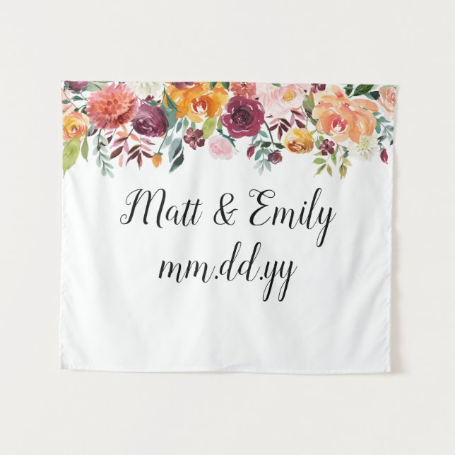 Tenture Automne Photo Booth Prop Boho Mariage de automne f (Devant (Horizontal))