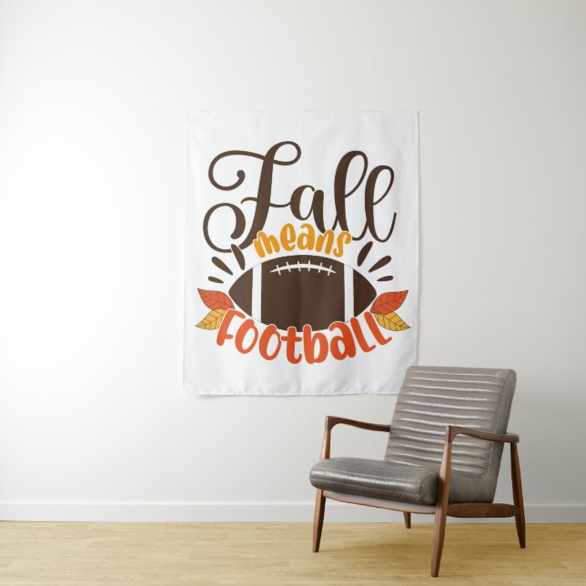 Tenture Automne signifie football (En situation)