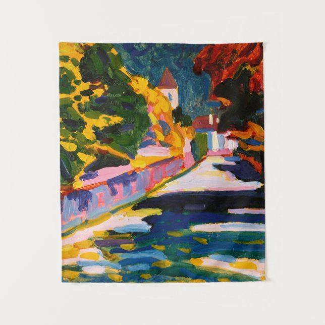 Tenture Autumn in Bavaria, 1908 by Wassily Kandinsky (Devant)
