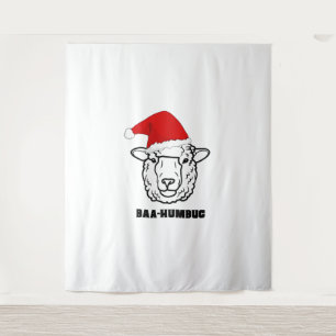 Tenture Baa-Humbug Noël-Mouton Funny Mignon Fermier Anima