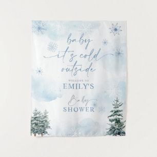 Tenture Baby It's Cold Outside Baby shower Backdrop