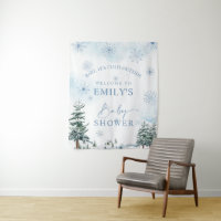 Baby It's Cold Outside Baby shower Backdrop