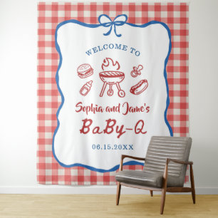 Tenture Baby-Q BBQ Fête de l'Indépendance Baby Shower