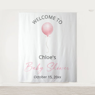 Tenture Baby shower à ballets roses