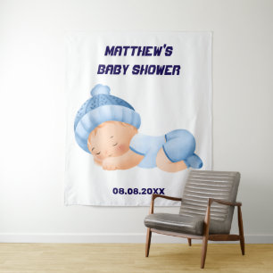 Tenture Baby shower bleu, Baby Boy Party Contexte