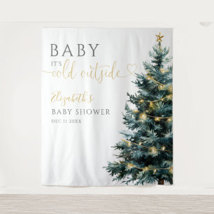 Tenture Baby shower de Noël d'hiver Contexte photo
