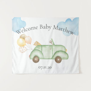 Tenture Baby Shower de passage en voiture