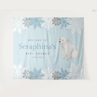 Baby shower d'ours polaire bleu arctique