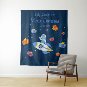 Tenture Baby Shower Explorateur de l'Espace