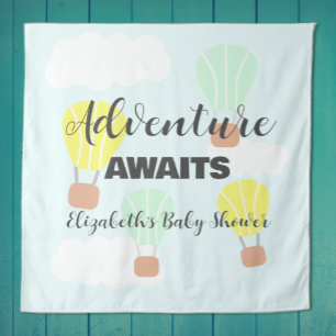 Tenture Baby Shower Genre Neutre Montgolfière