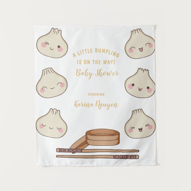Tenture Baby Shower Mignon Petit Boulette  (Devant)