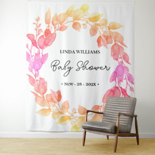 Tenture Baby shower moderne Eucalyptus Photo Booth Arrière