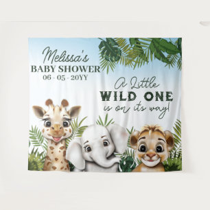 Tenture Baby shower Safari animal sauvage fond