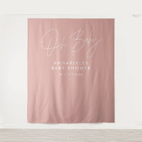 Baby shower script moderne rose rose élégant