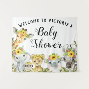 Tenture Baby shower Sunflower Safari - Page d'accueil M