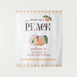 Tenture Baby shower Sweet Little Peach Bienvenue