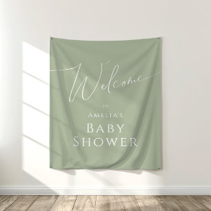 Tenture Baby shower vert Whimsage Accueil fond
