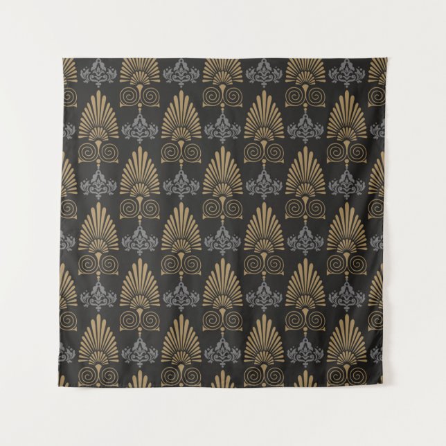 Tenture Background seamless pattern in art deco style, wal (Devant)