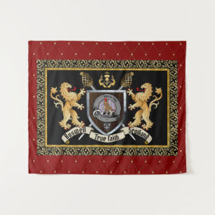 Tenture Badge et devise du clan Boswell avec Lions