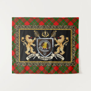 Tenture Badge et devise du clan MacGregor avec Lions