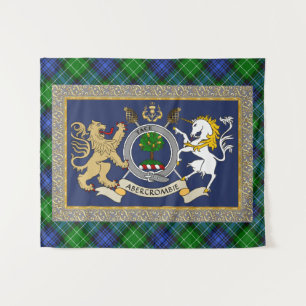 Tenture Badge et tartan personnalisés du clan Abercrombie