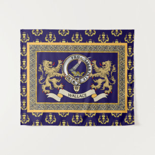 Tenture Badge Wallace Clan Personnalisé Bleu