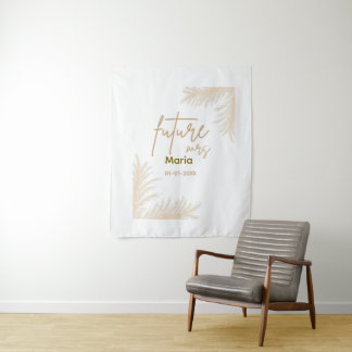 Tenture Baigne de pampa Bohème Shower de mariage en terre