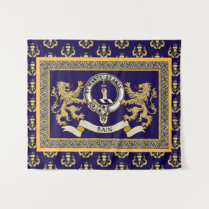 Tenture Bain Clan Badge Personnalisé Bleu