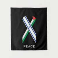 Balises de paix pour Israël et la Palestine noir