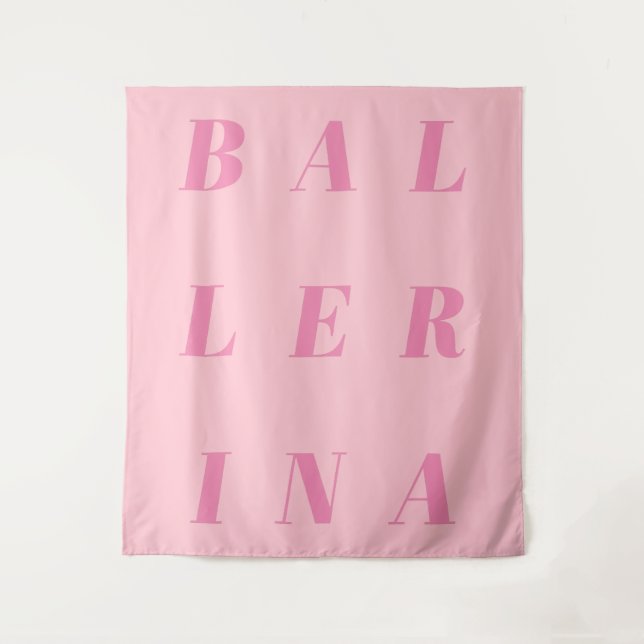 Tenture Ballerina rose Conception de texte pour danseurs d (Devant)
