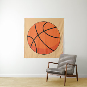 Tenture Ballon de basket dessiné