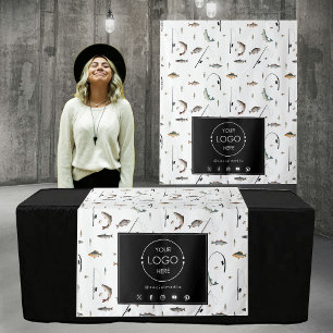 Tenture Bandeau de table Bannière Business Logo Pêche Pois