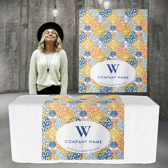 Tenture Bandeau floral sur la bannière de la table d'affai (Custom Business Table Runner Banner Floral Tapestry)