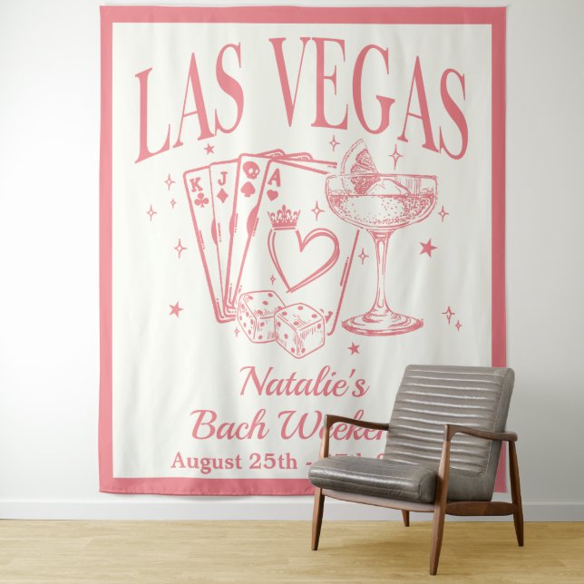 Tenture Bandeau personnalisé Luxe Las Vegas pour enterreme (En situation)