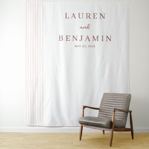 Tenture Bandes minimalistes roses élégantes