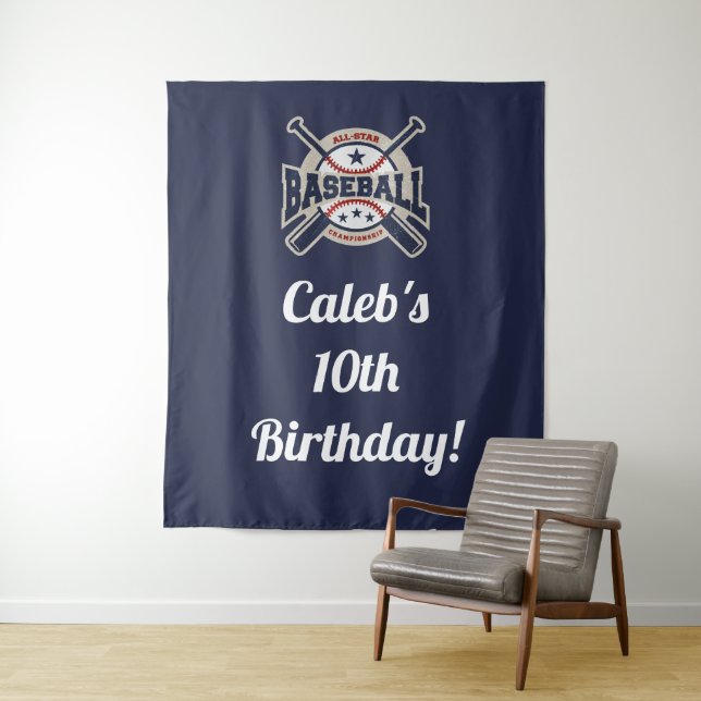 Tenture Bannière d'anniversaire pour l'équipe d'étoiles de (En situation)