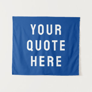 Tenture Bannière de citation personnalisée bleu royal