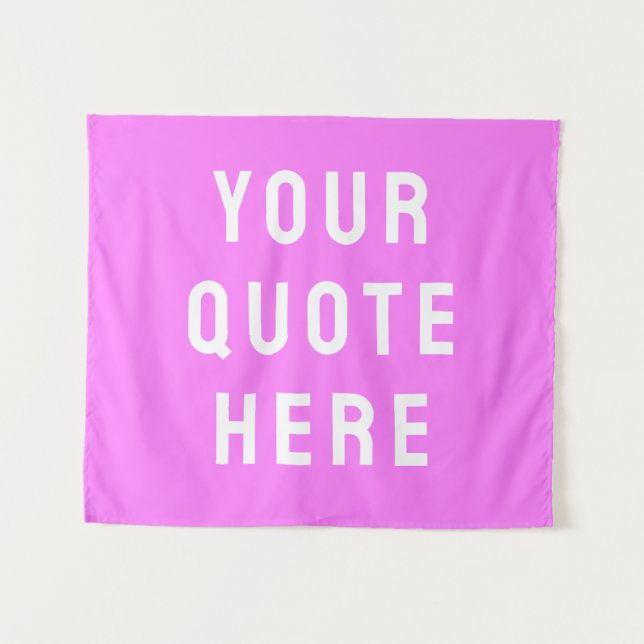 Tenture Bannière de citation personnalisée Rose vif (Devant (Horizontal))