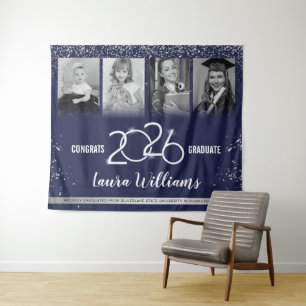 Tenture Bannière de fin d'études personnalisée Collage pho